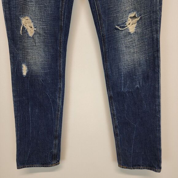 J.Crew Vintage Matchstick Ripped Jeans Size 27S Stretch Low Rise Distressed - Picture 4 of 13